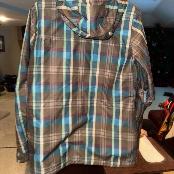 Burton the White Collection Plaid Snowboard Jacket size large - Picture 8 of 10